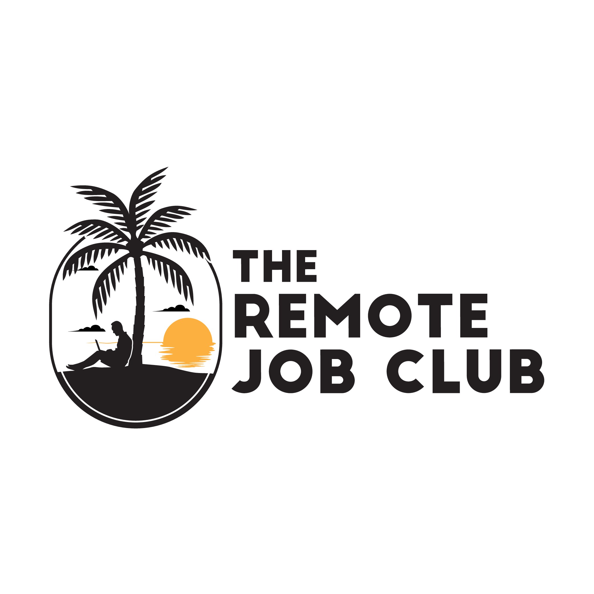 Remote work focused logo for subscription service for job seekers