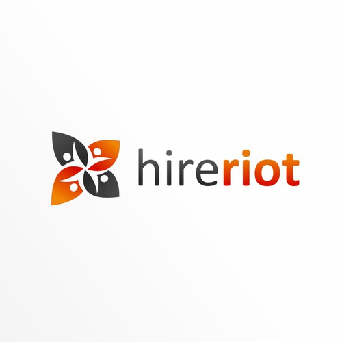 Create the logo for HireRiot, a Boston-based web startup