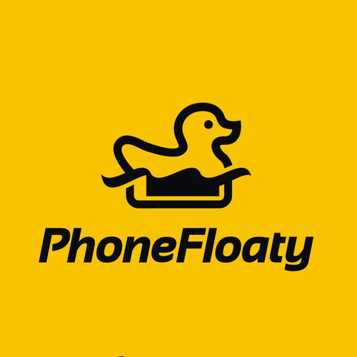 Logo design for floating phone casing.