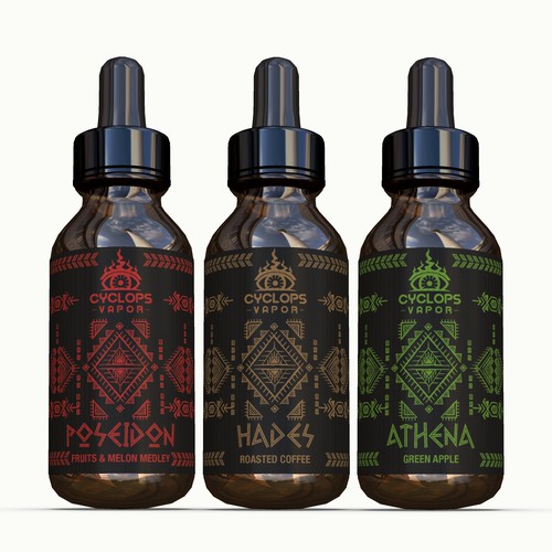 Label design for greek vapor products