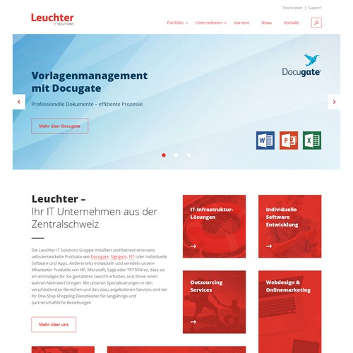 Hoempage Design for Leuchter IT Solutions