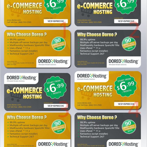 DOREO Hosting Business & Coupon Card 