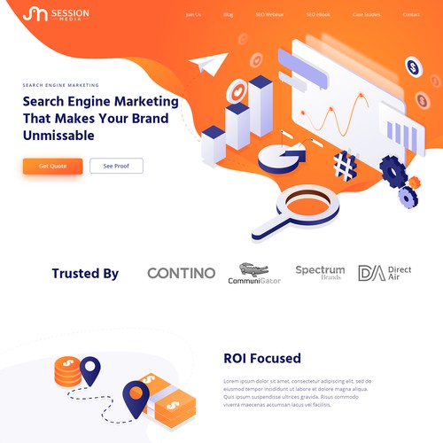 Clean illustrated concept for SEO company