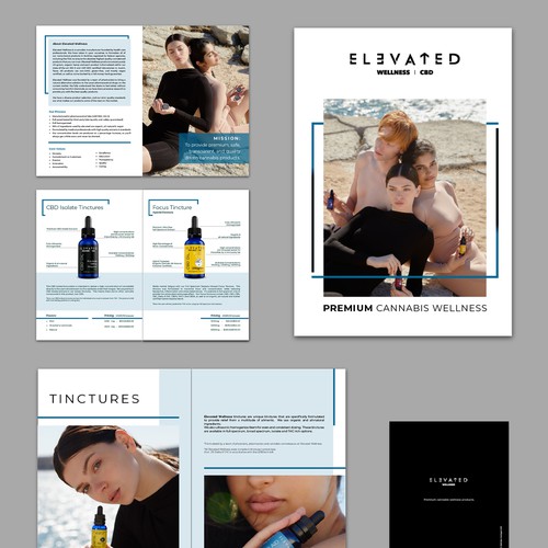 Product Catalog for an upscale CBD manufacture Brand