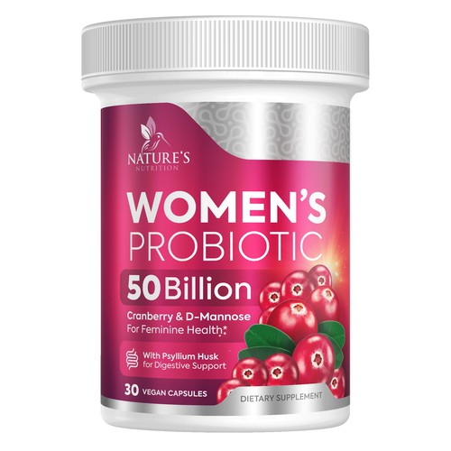 Women's Probiotics Label Design