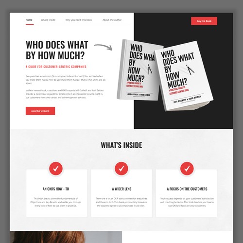 Create a Website Redesign for a Landing Page for a New Book