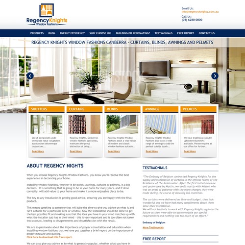 New website design wanted for Curtains and Blinds Company