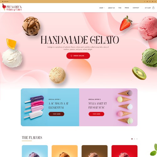 Web Design for Gelato Shop in Japan