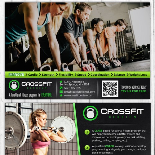 Create a Postcard Ad for CrossFit Berrien 