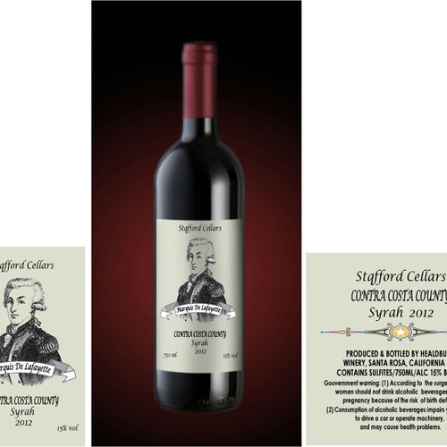 Small-batch, organic vineyard needs an upgrade to its amateur wine label design!