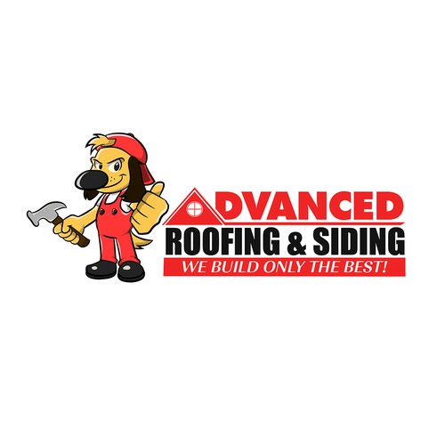 New logo for Advanced Roofing and Siding with a new dog logo