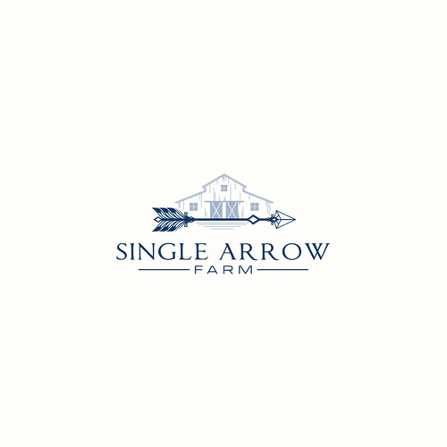 Farm logo with an ornate arrow and clean lines.