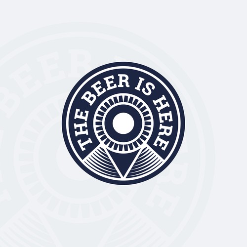 Emblem logo concept for The Beer is Here