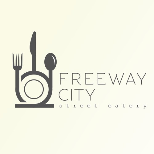 Street food logo design .