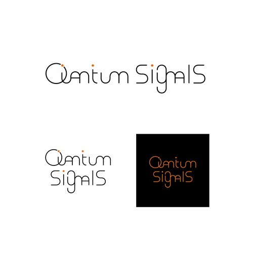 Logo design suggestions for a financial software company utilizing quantum computing and AI.