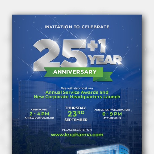 Invitation Card for 25+1 year Anniversary Celebration of Lexicon Pharma