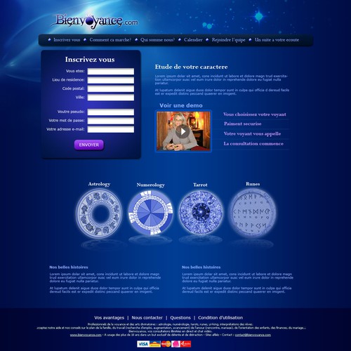 New design and Logo for bienvoyance.com