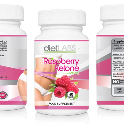 Create a winning label for Diet Labs exciting new product.