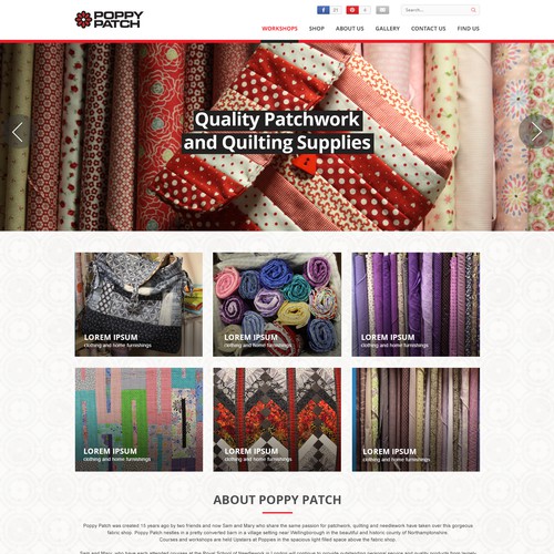 Poppy Patch Home Page Design