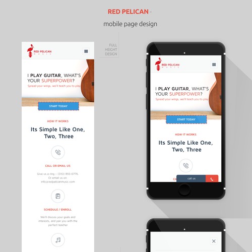 mobile page design for redpelican