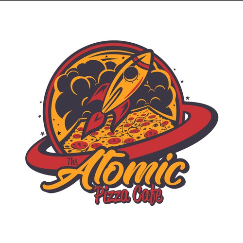 Science Fiction Pizza Shop Logo