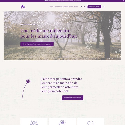 Squarespace redesign for bilingual acupuncturist