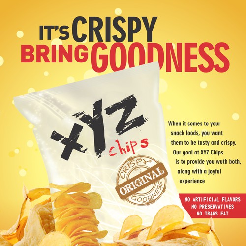 poster concept for XYZ potato chip