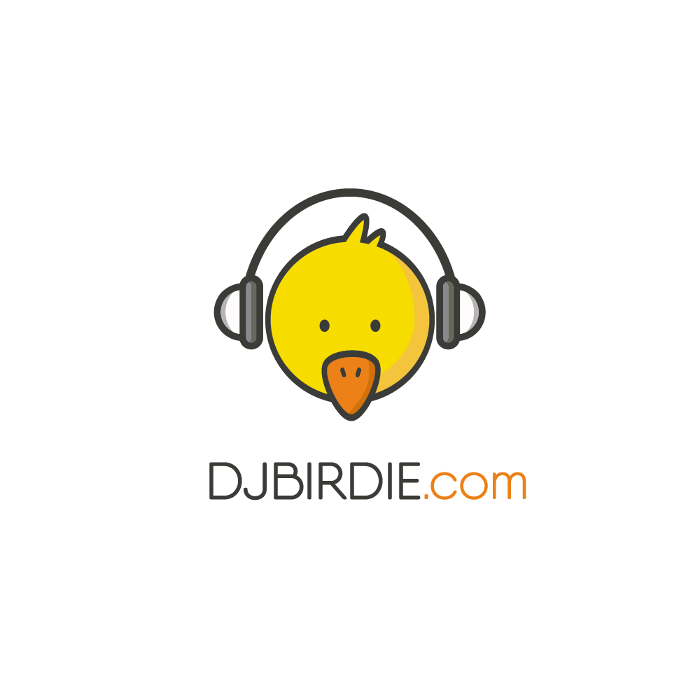Design a fun bird logo for a mobile DJ