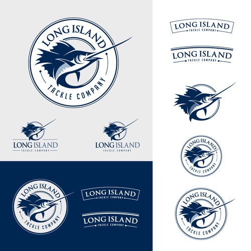 Game fishing logo concept for Long Island tackle company