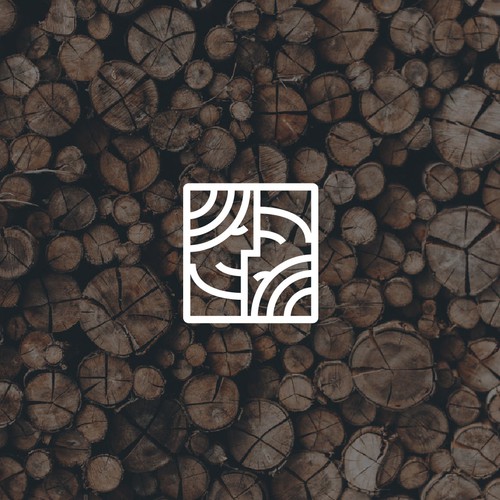 simple and sophisticated logo for two sisters woodworking