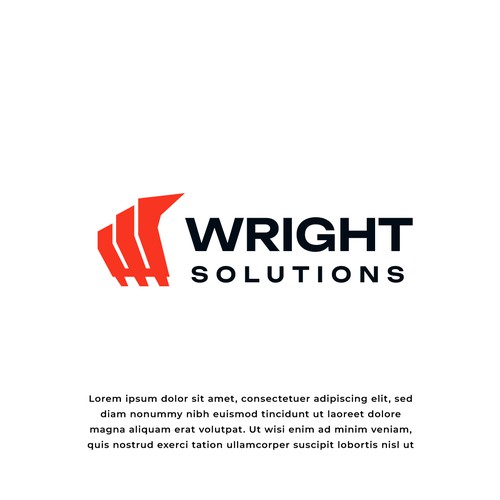 Letter 'W' excavation bucket logo concept