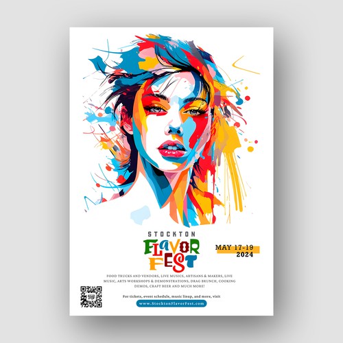 Poster design concept for Food Fun Fest " Stockton Flavor Fest"