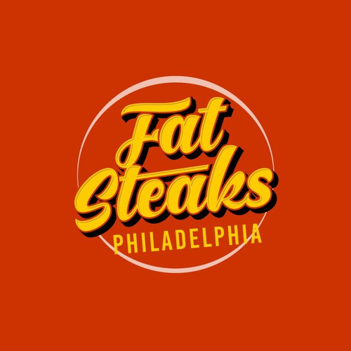 Fat Steaks Philadelphia Logo Design Concept
