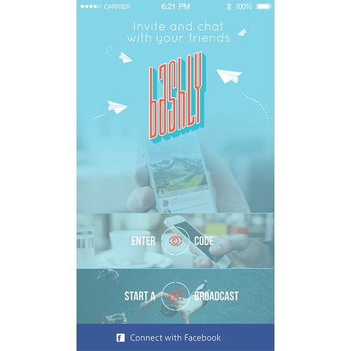 Mobile app flat design for broadcast service to enjoy closed communication.