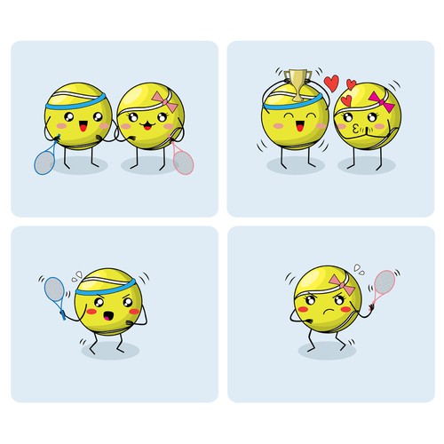 TENNIS BALL CHARACTERS 