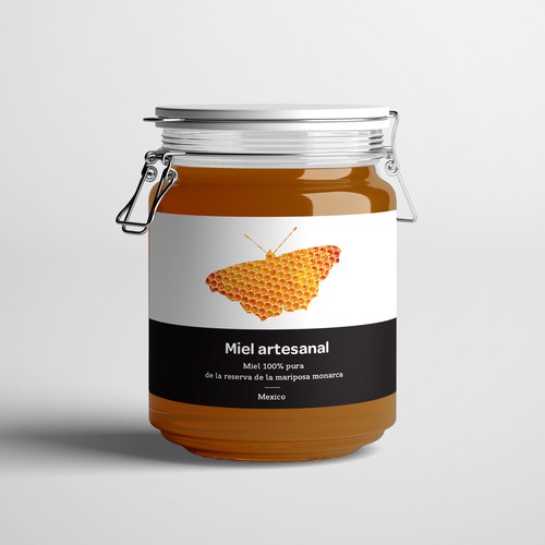 Miel de la reserva de la mariposa monarca