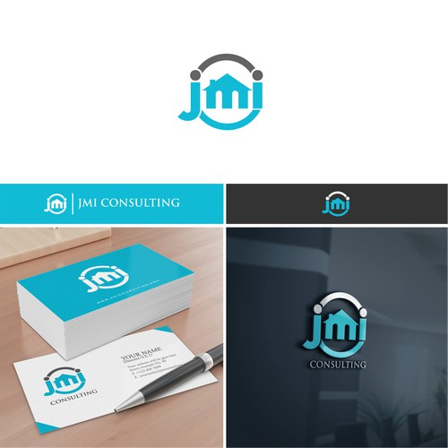 a sleek and professional business logo for JMI Consulting, LLC