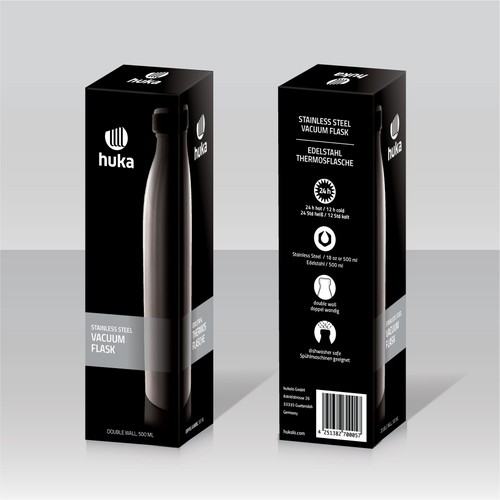 Package design for Huka thermos flask