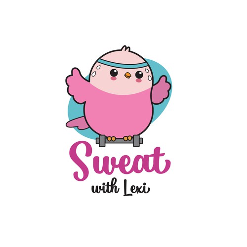 Cute logo concept for fitness app