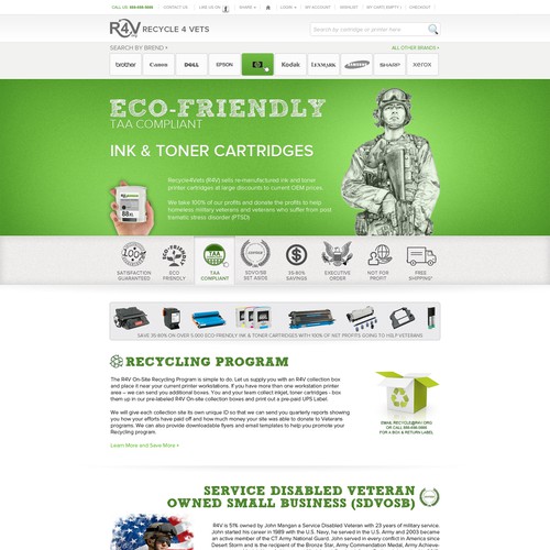 Website design wanted for Recycle4Vets.com