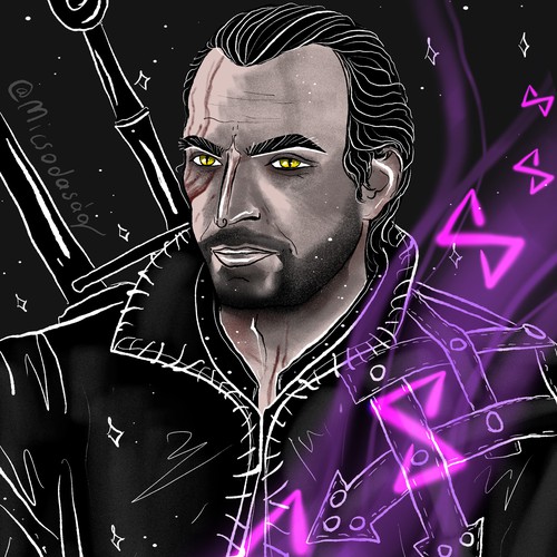 Witcher 3 fanart of Lambert