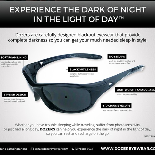 Flyer design for Dozer eyewear