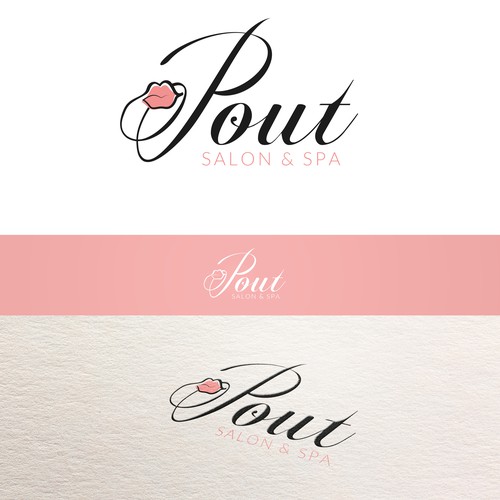 Create a logo/brand image for "Pout"; a new Salon & Spa set to take over Dubai!