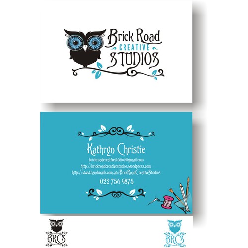Brick Road Creative Studios logo and business card