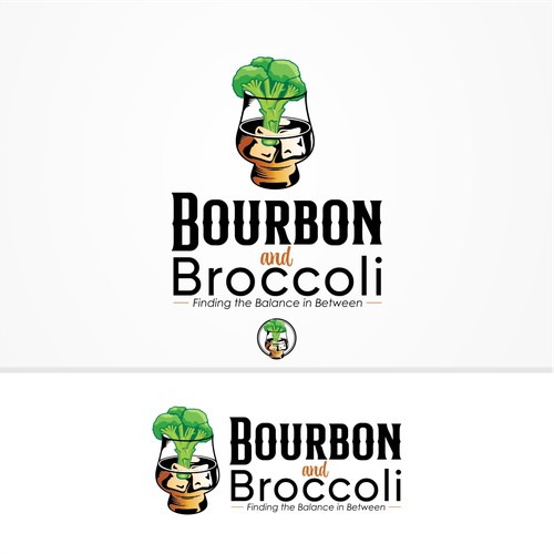 Fun and sophisticated Bourbon and Broccoli logos for podcast launches