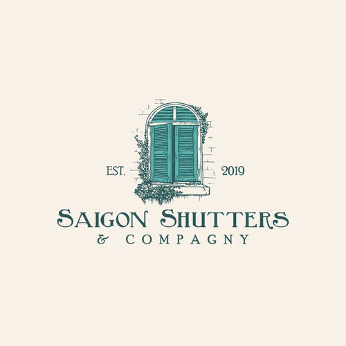 Handmade vintage logo - Saigon Shutters