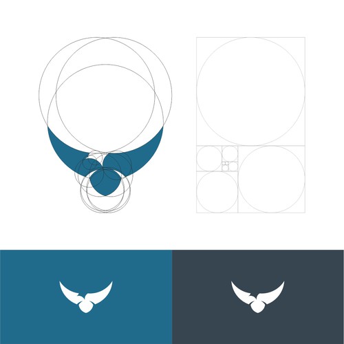 Bird logo Created using Golden Ratio