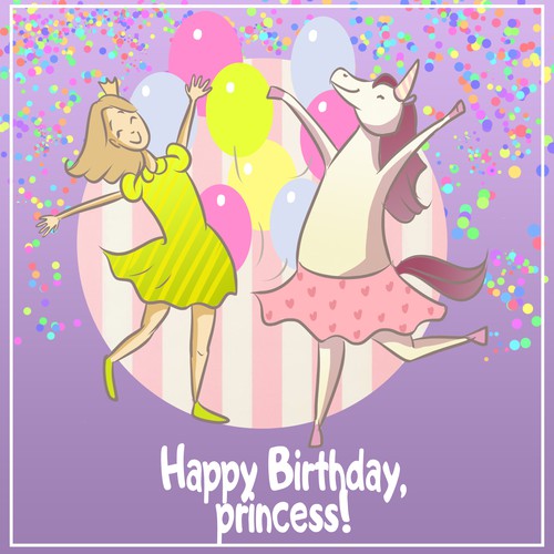 Unicorn birthday box design