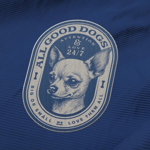 Vintage logo for dog sitting business