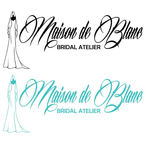 Luxurious French style bridal boutique logo